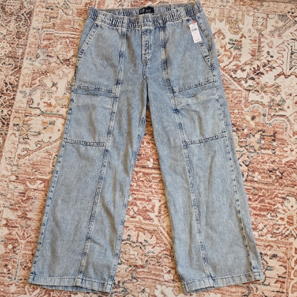 GAP Denim - NWT GAP Light Blue Denim High Rise Wide Leg Pants Size L